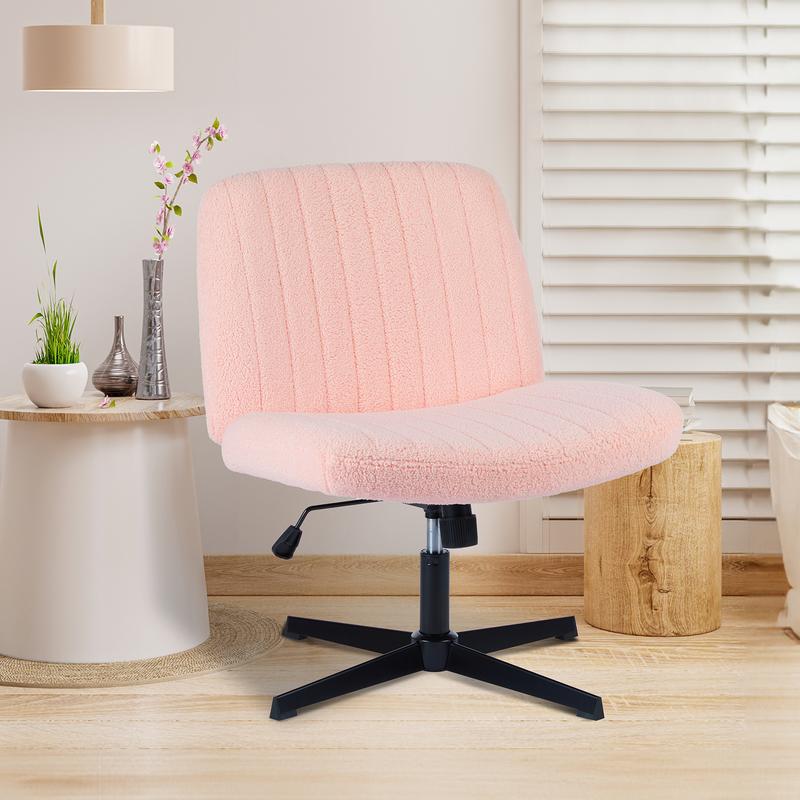 【Star Furniture】Silla cruzada ajustable en altura con o sin ruedas - Sillas de oficina giratorias anchas para escritorio o lectura en casa