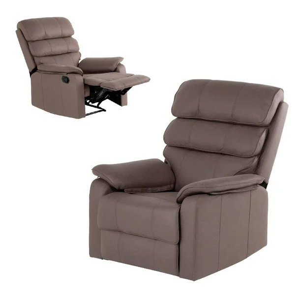 Sillón Reclinable De Tela Reposet Manual Individual beige