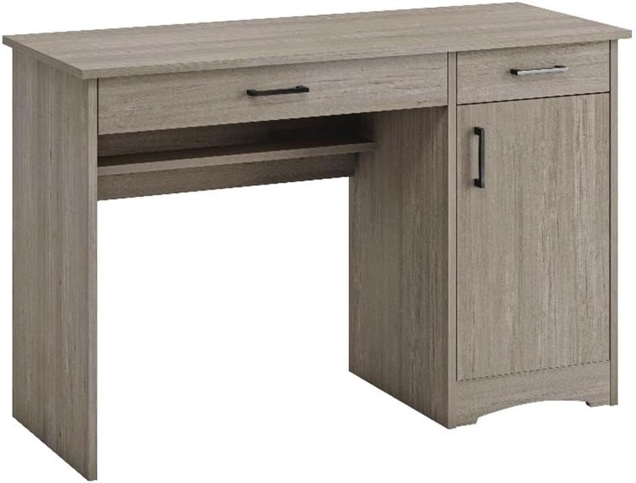 Escritorio/mesa de ordenador, con chapa de madera de paulownia.