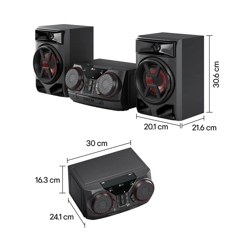 Mini Componente LG XBOOM CK43N Negro Wireless Party Link 300W