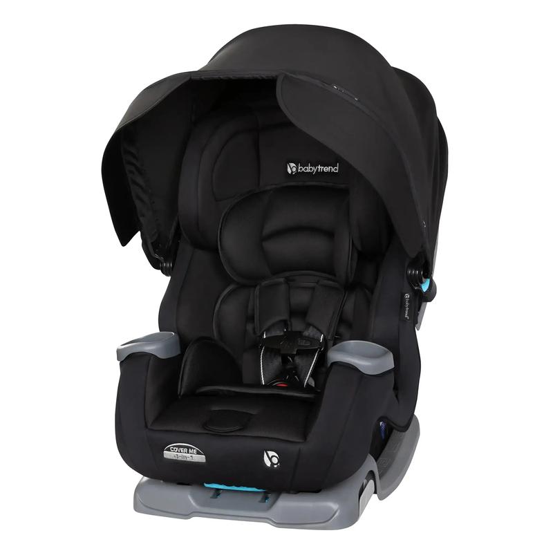 Silla de auto infantil convertible ajustable 4 en 1 Baby Trend® Cover Me™ con capota integrada y protección contra impactos laterales.