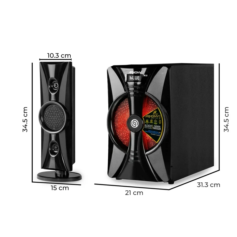 Steelpro Minicomponente Home Theater 8,000 W - Armony