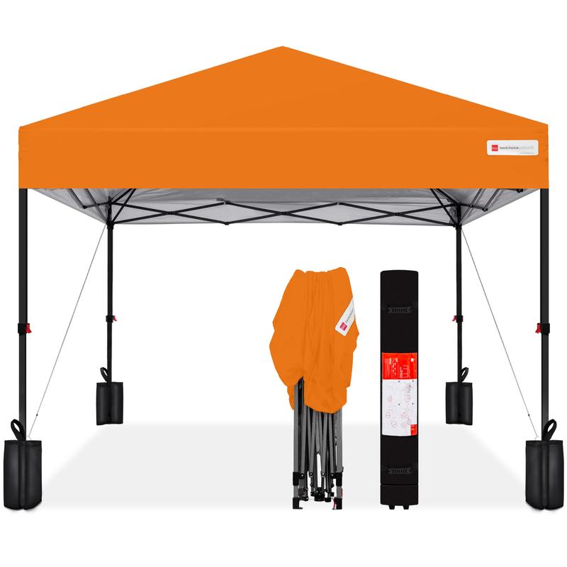 Toldo plegable de fácil montaje de 3x3 metros con instalación mediante un solo botón, estuche con ruedas y 4 bolsas de peso.