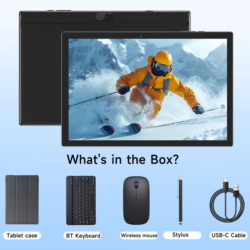 Tableta PEICHENG 2026 Android 16.0 con pantalla IPS de 10.1", 20 GB de RAM (6+14 GB), 128 GB de ROM (ampliable hasta 1 TB), procesador Octa-Core de 2.2 GHz, certificación GMS, WiFi 6, 5G y Bluetooth 5.0. Paquete de tablet perfecto para el trabajo y el oci