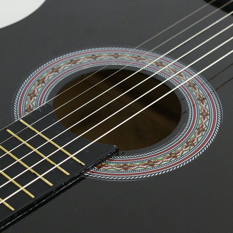 Guitarra acústica Segawe de 38" para principiantes - Juego completo con estuche, correa, afinador, púas y diseño fácil de transportar.