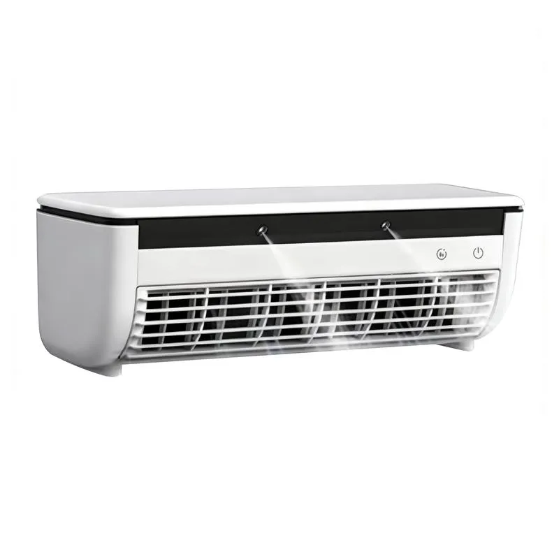 Ventilador portátil recargable con función de nebulización de hielo | Se puede usar de pie o montado en la pared | Potente flujo de aire y función de humidificación, incluye control remoto, ideal para la cocina, exteriores y caravanas | Batería de alto re