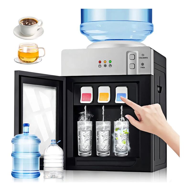 Dispensador de Agua Fría y Caliente de Mesa | 3 Temperaturas | Acero Inoxidable 304 | 110V