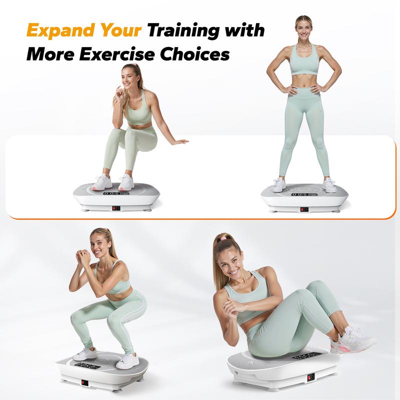 Máquina de ejercicios con plataforma vibratoria Merach Slim, equipo de entrenamiento de cuerpo completo para mujeres, plataforma vibratoria para drenaje linfático, plataforma de fitness vibratoria para gimnasio en casa,