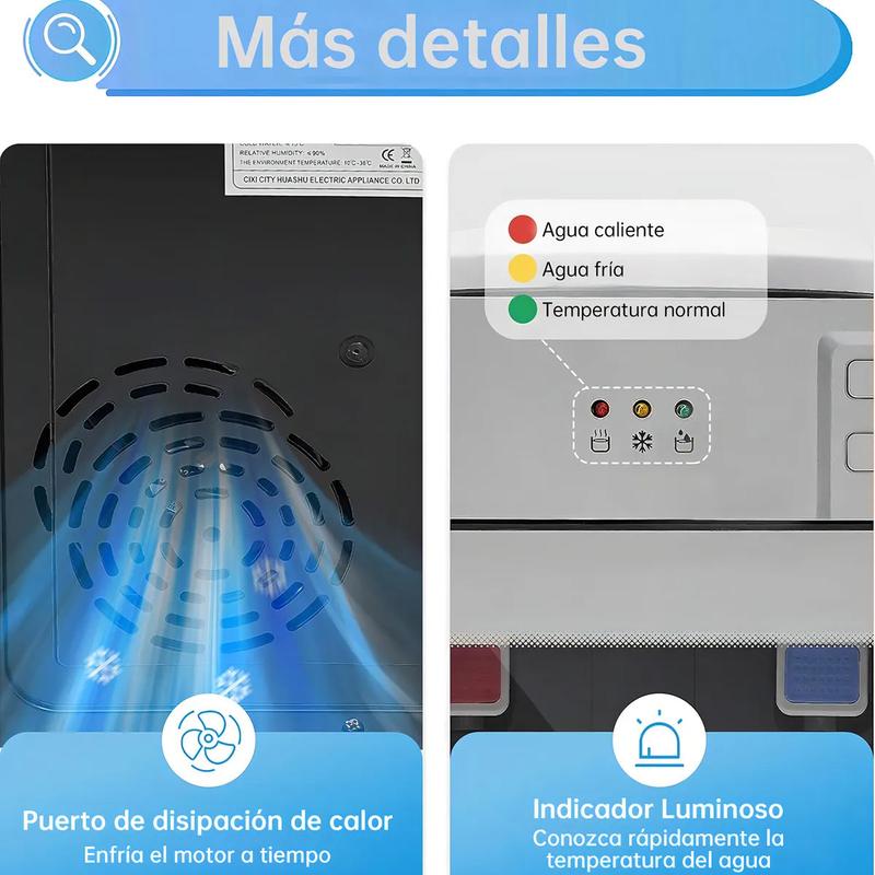 Dispensador de Agua Fría y Caliente de Mesa | 3 Temperaturas | Acero Inoxidable 304 | 110V