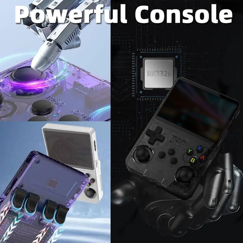 Consola de videojuegos portátil retro R36S con sistema Linux, pantalla IPS de 3,5 pulgadas, batería integrada de 3000 mAh, tarjeta TF de 32 GB + 64 GB, juegos preinstalados. Ideal como regalo de Navidad, Acción de Gracias o cualquier otra festividad.
