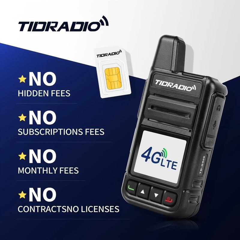 Radio POC TIDRADIO M15 Global Walkie Talkies PTT de por vida con alcance de 5000 millas, red 4G, radio bidireccional, batería de 3000 mAh, 72 horas de duración, cifrado ASE256 para equipos/familias/actividades al aire libre/caza/logística/flotas/construcc