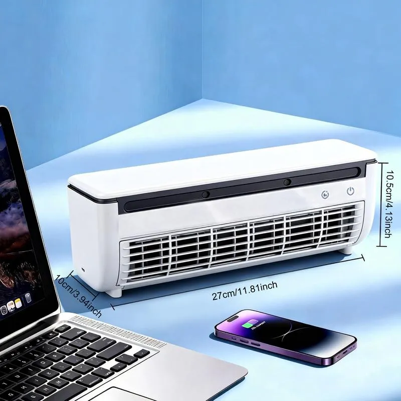 Ventilador portátil recargable con función de nebulización de hielo | Se puede usar de pie o montado en la pared | Potente flujo de aire y función de humidificación, incluye control remoto, ideal para la cocina, exteriores y caravanas | Batería de alto re