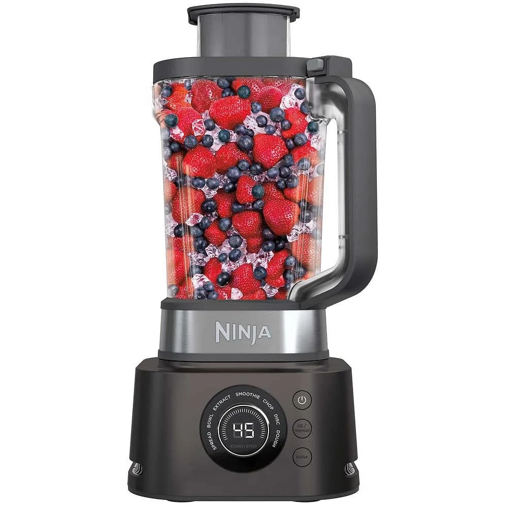 Licuadora de Uso Profesional, 7 Funciones en 1, Procesador de Alimentos y Extractor de Nutrientes, 3 Cuchillas, 2 Tapas, 2 Termos y 2 Extractores de Nutrientes CO401B