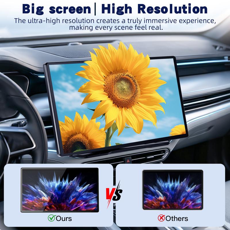 【YMQ Smart Drive】Pantalla CarPlay inalámbrica mejorada de 2026: pantalla táctil IPS de 9 pulgadas y compatible con CarPlay, Android Auto y Mirror Link (transmisión simultánea a TikTok y YouTube)/cámara de visión trasera/funcionalidad de navegación/y un as