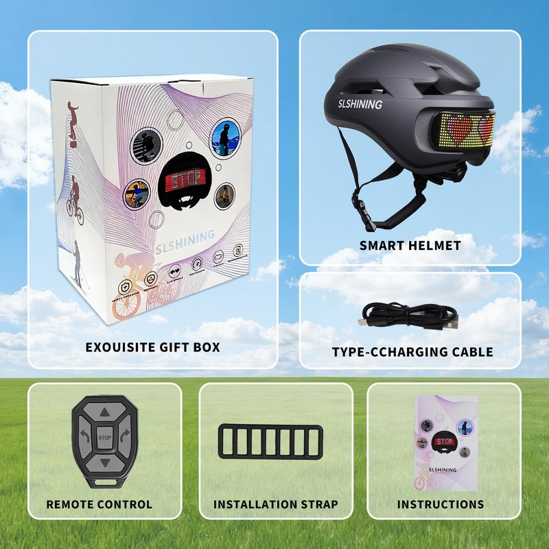 Casco de ciclismo SLSHINING, accesorio deportivo de protección duradera con LED y control remoto. Ventilado para todas las estaciones, protección térmica y certificado por la CPSC.