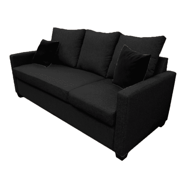 Sala Esquinera El Bazar Store Denver Negro 200x140 cm, Lado derecho e Izquierdo, Lino nacional