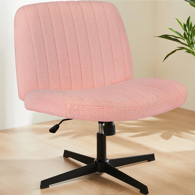 【Star Furniture】Silla cruzada ajustable en altura con o sin ruedas - Sillas de oficina giratorias anchas para escritorio o lectura en casa