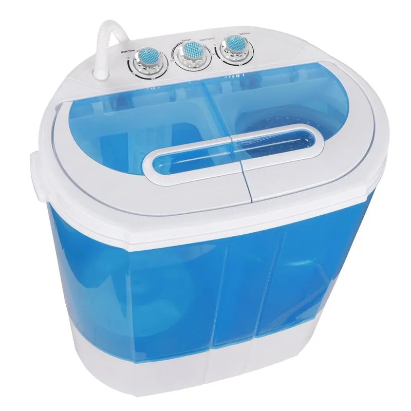 Lavadora-secadora semiautomática portátil compacta - Capacidad de 4.5 kg (9.9 lbs) Lavadora de carga superior con lavadora, centrifugadora, bomba de drenaje por gravedad, ligera para apartamentos
