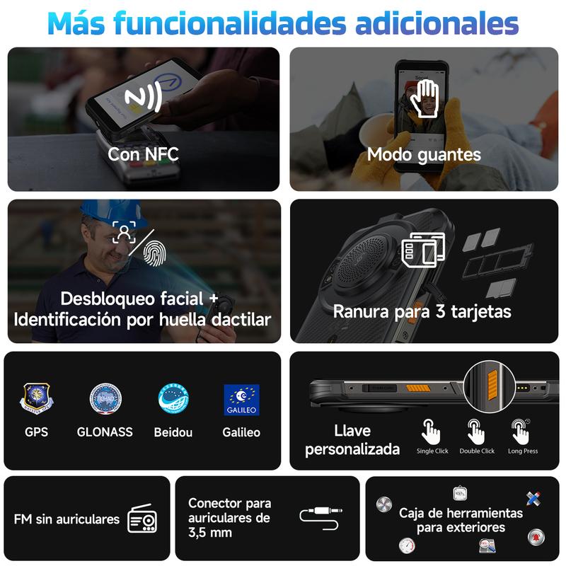 Envío Rápido¡El celular más ruidoso!  Ulefone RugKing con sonido de 126dB es perfecto para albañiles y trabajo pesado. ¡Indestructible y suena como bocina!-