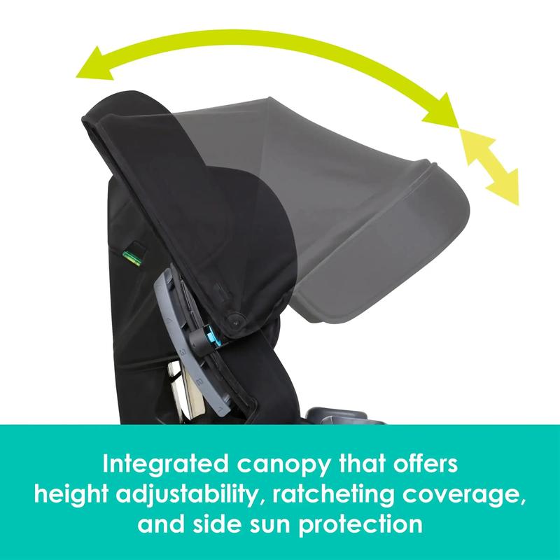 Silla de auto infantil convertible ajustable 4 en 1 Baby Trend® Cover Me™ con capota integrada y protección contra impactos laterales.