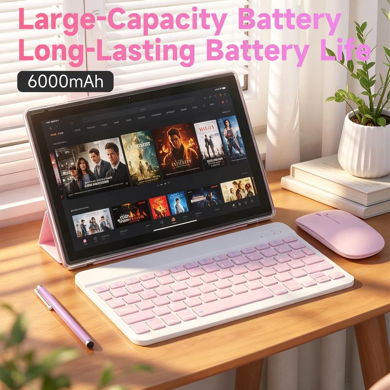 Tableta PEICHENG 2026 Android 16.0 con pantalla IPS de 10.1", 20 GB de RAM (6+14 GB), 128 GB de ROM (ampliable hasta 1 TB), procesador Octa-Core de 2.2 GHz, certificación GMS, WiFi 6, 5G y Bluetooth 5.0. Paquete de tablet perfecto para el trabajo y el oci