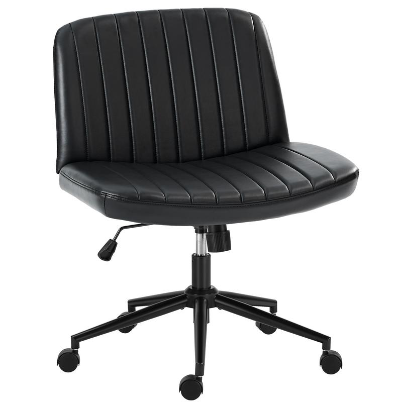 【Star Furniture】Silla cruzada ajustable en altura con o sin ruedas - Sillas de oficina giratorias anchas para escritorio o lectura en casa