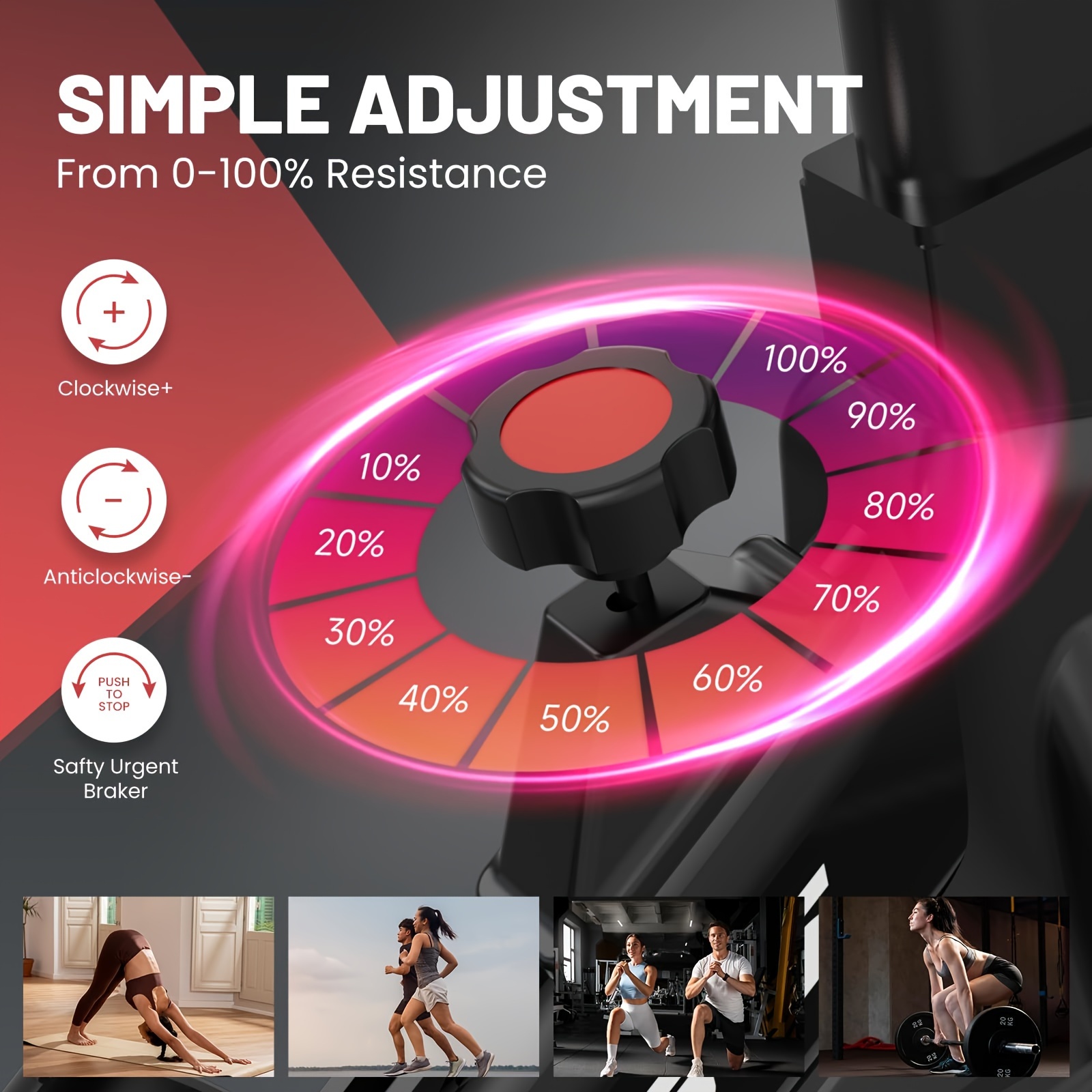 Exercise Bike, Stationary Bikes for Home Indoor Cycling Bike Cycle Bike with Digital Display & Comfortable Seat Cushion help you understand your exercise progress and adjust your exercise plan enjoy exercising and entertainment simultaneously
