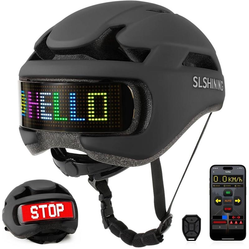 Casco de ciclismo SLSHINING, accesorio deportivo de protección duradera con LED y control remoto. Ventilado para todas las estaciones, protección térmica y certificado por la CPSC.