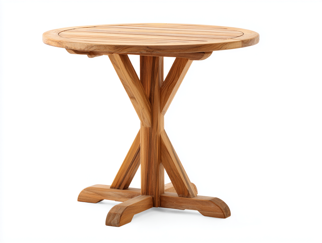 Mesas de jardín madera maciza 90x90x75 cm - Madera natural - Diseño clásico-Pinemyden