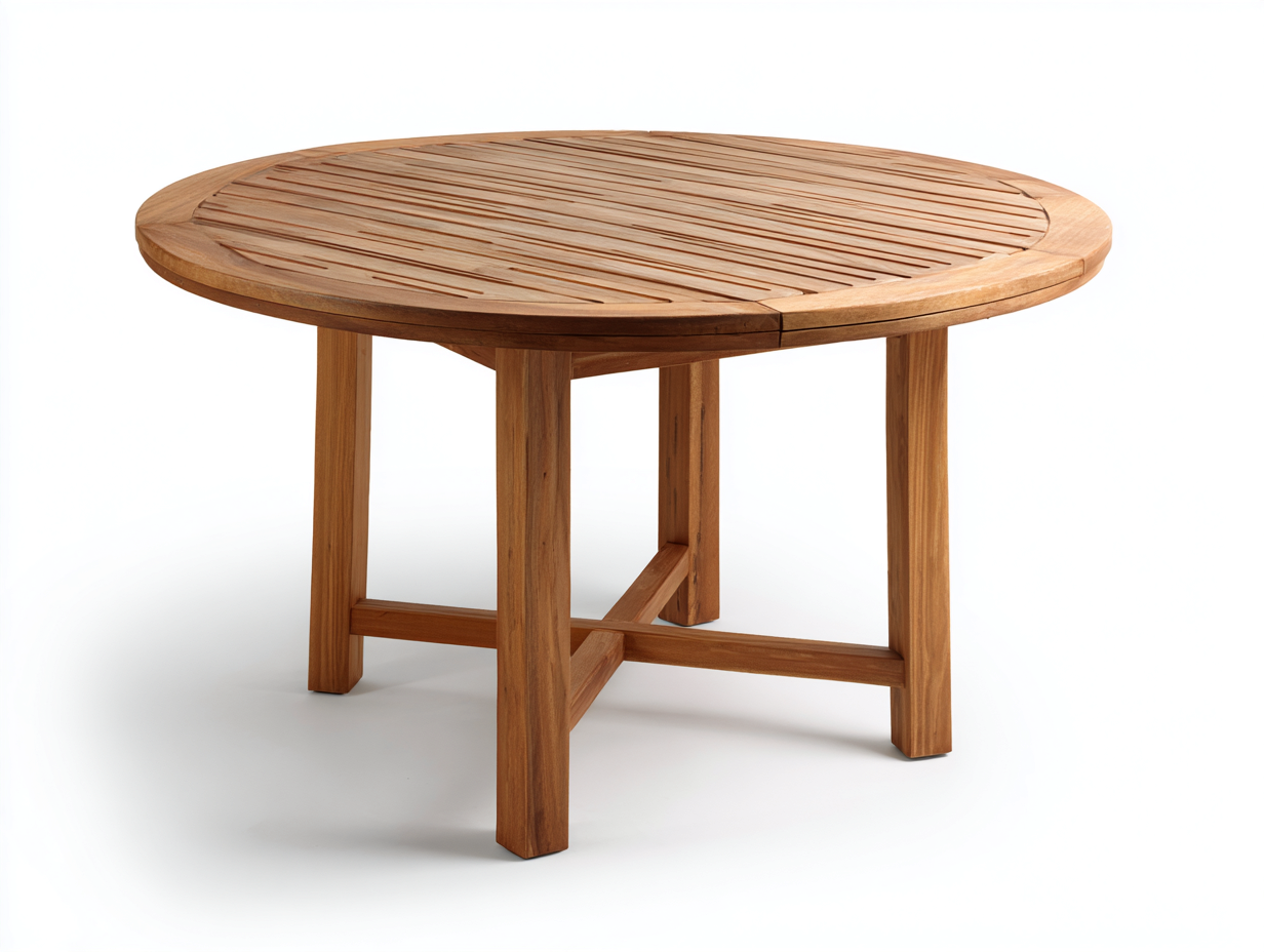 Mesas de jardín mesa redonda de madera para exterior 110x110x75 cm - Marrón - Diseño clásico para jardín-Pinemyden