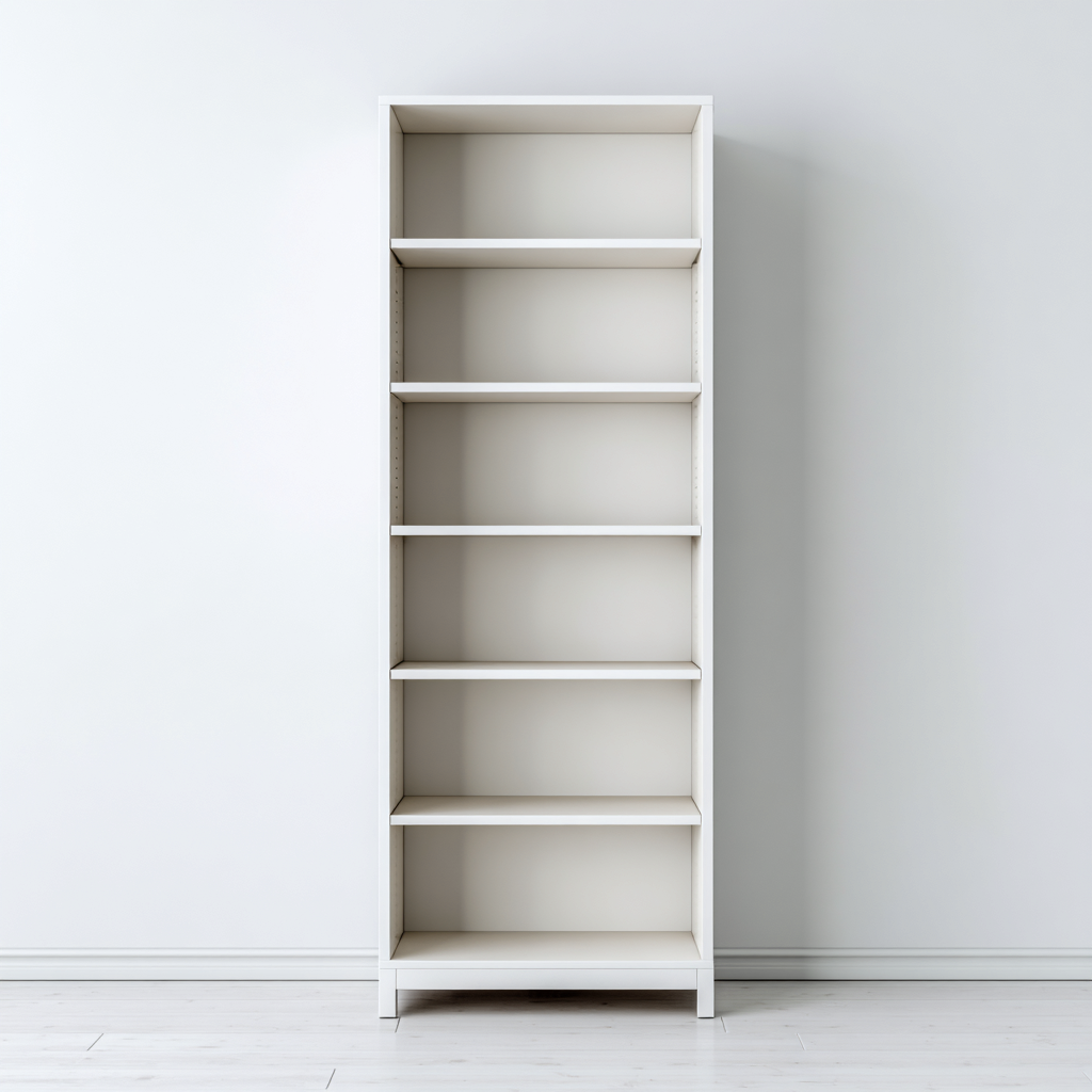 Librerie legno 80x35x180 cm - bianco - design moderno-Roommyloft