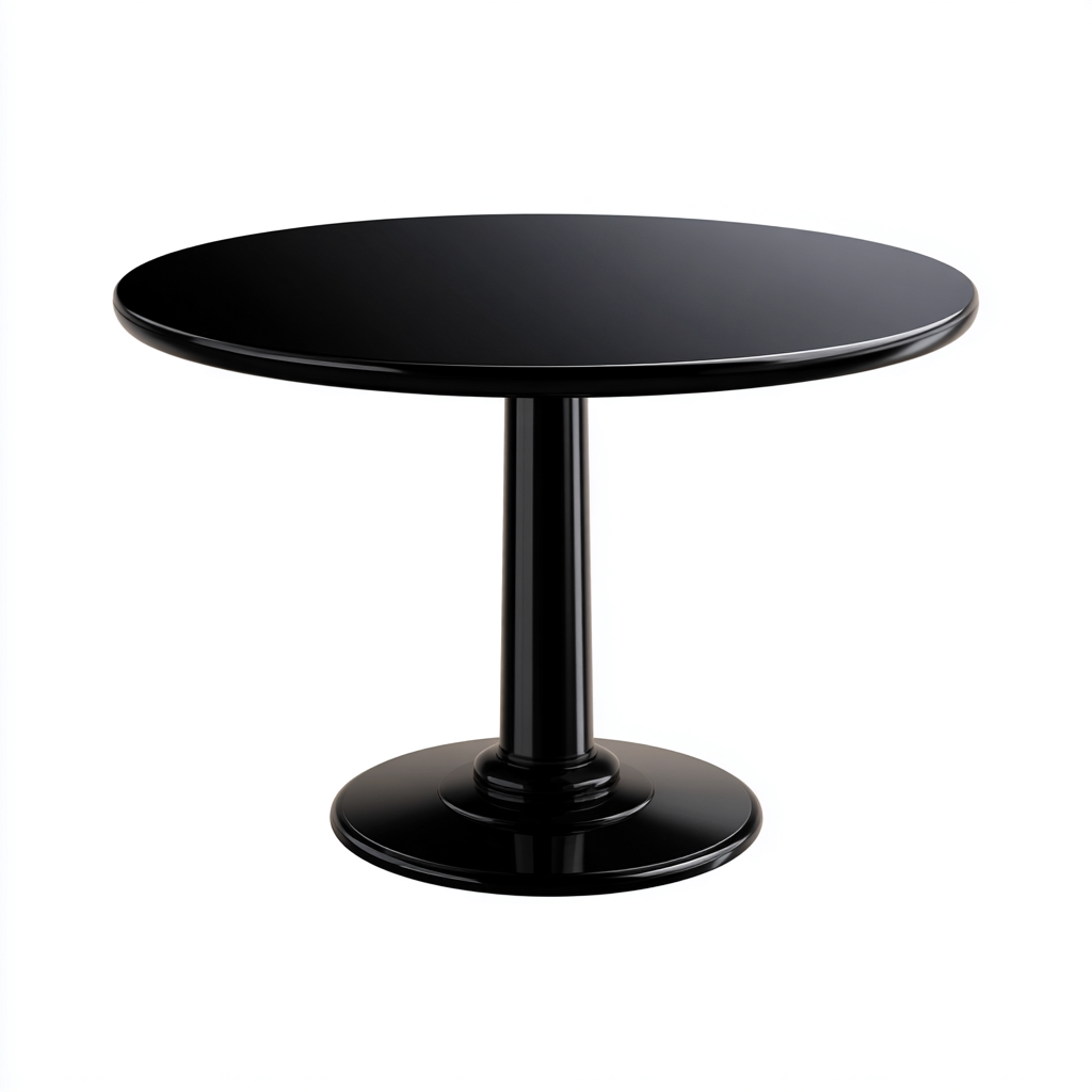 Tavolo da giardino rotondo in metallo 120x120x75 cm - nero - tavolo con base centrale per uso esterno-Roommyloft