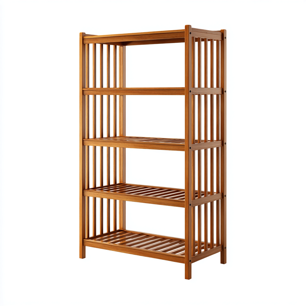 Libreria in legno 80x35x170 cm - marrone - design naturale per soggiorno-Roommyloft