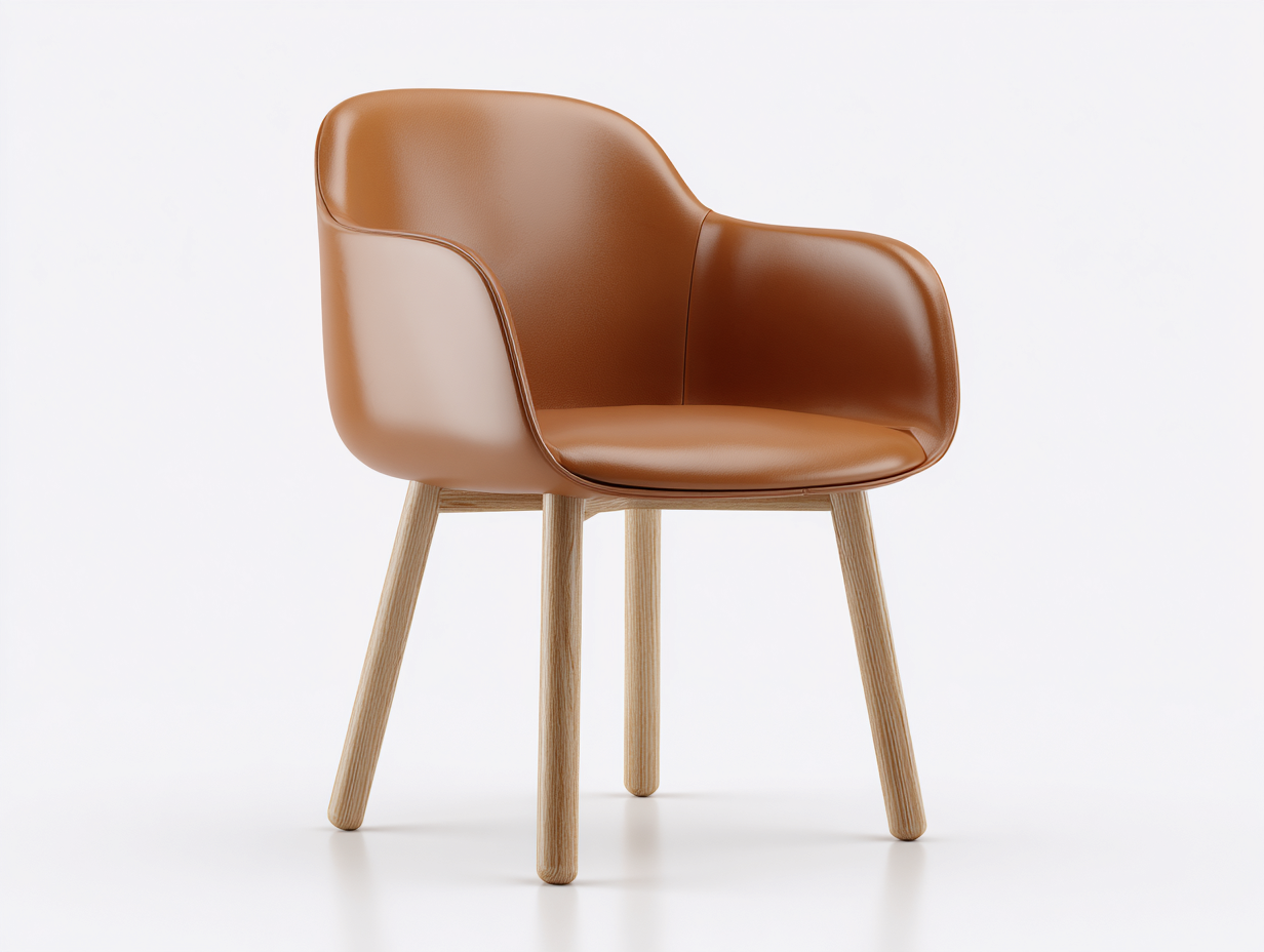 Sillas de comedor silla tapizada con brazos y patas de madera 58x55x80 cm - Marrón - Diseño moderno para comedor-Luxemynest