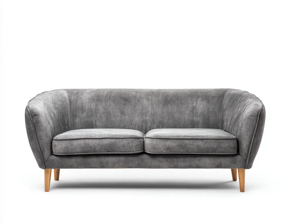 Zweisitzer Sofa-Stoff-Holz-178x90x80 cm-Grau-Moderner Stil-Denupnest