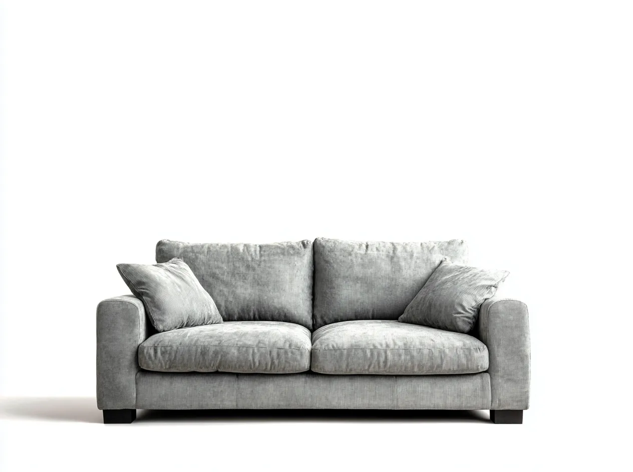 Zweisitzer Sofa-Stoff-Holz-180x95x83 cm-Hellgrau-Moderner Stil-Denupnest