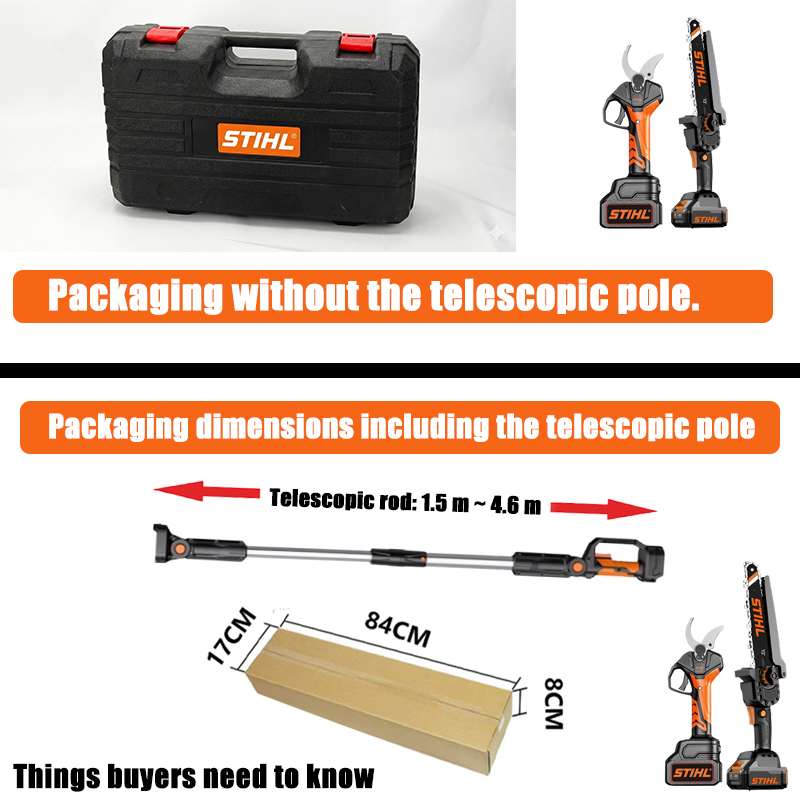 Elektrická motorová pila/zastřihovač STIHL 10 palců, bezkartáčová lithium-iontová, 15 000 W