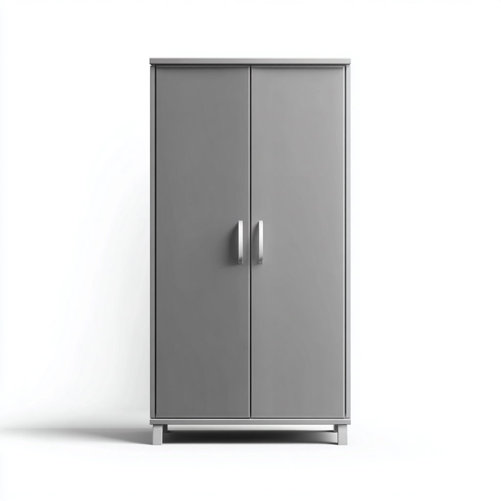 Armadio guardaroba legno 90x50x180 cm - Grigio - Design moderno-Nestgetnest