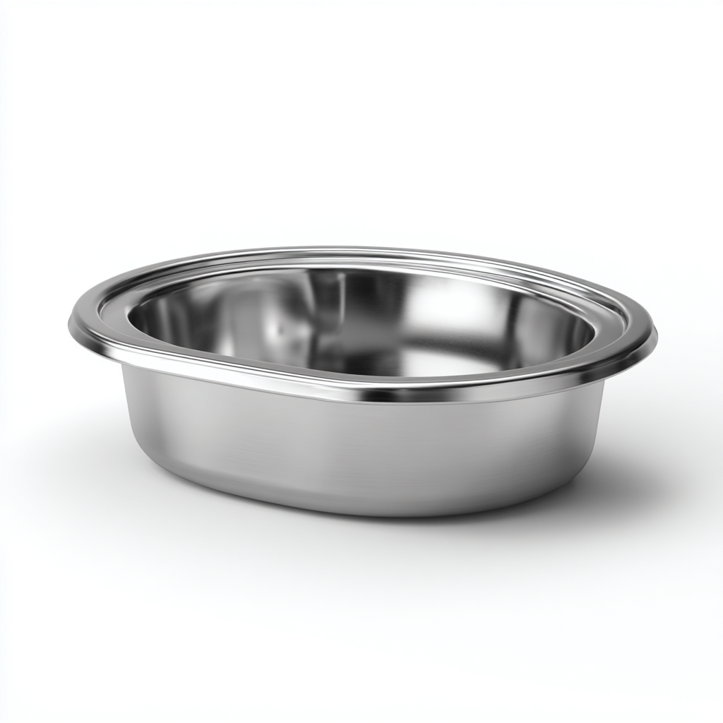 Lavabo ovale da appoggio in acciaio inox 50x38x15 cm - argento - design moderno per bagno-Nestgetnest