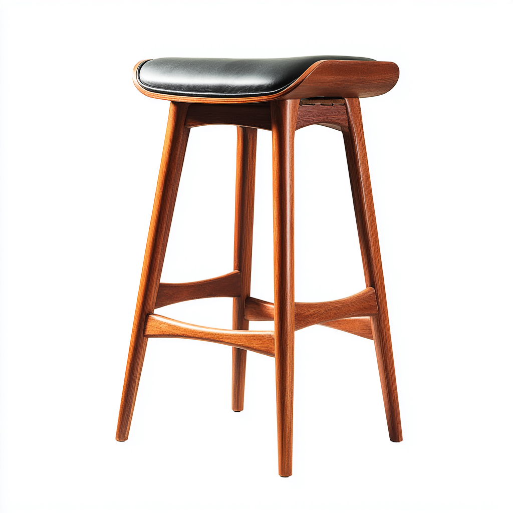 Sgabello da bar imbottito 40x40x75 cm - nero-legno - design moderno-Nestgetnest