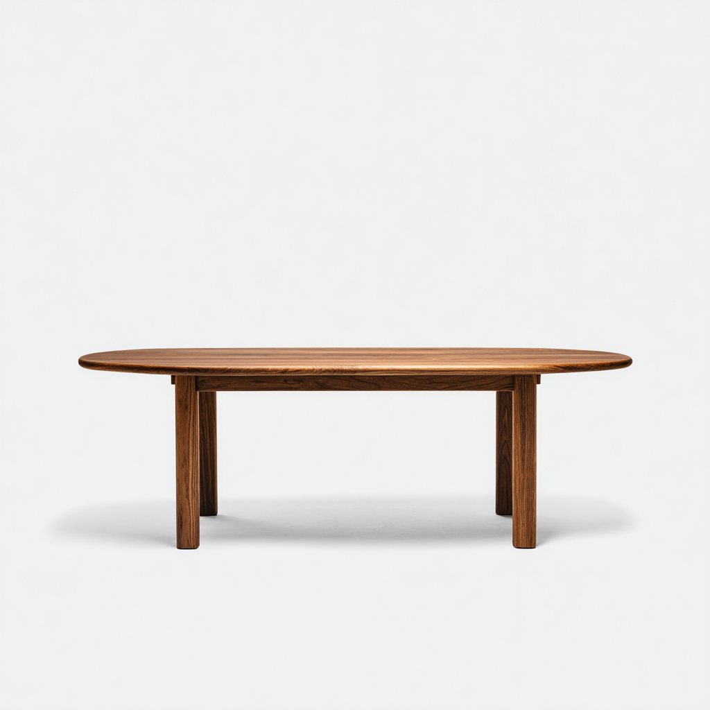 Tavolo da pranzo in legno massello con piano ovale 180x90x75 cm - marrone - design moderno per sala da pranzo-Nestgetnest