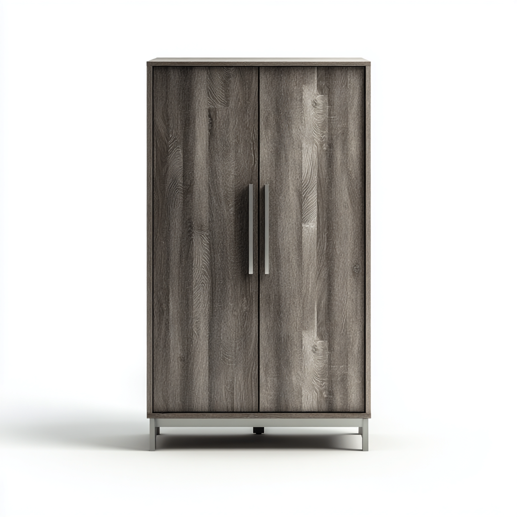 Mobile bagno con doppia anta 80x40x120 cm - marrone - design moderno-Nestgetnest