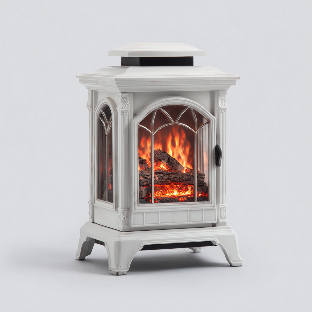 Camino elettrico indipendente 55x40x78 cm - vetro panoramico a tre lati - stile classico per soggiorno-Nestgetnest