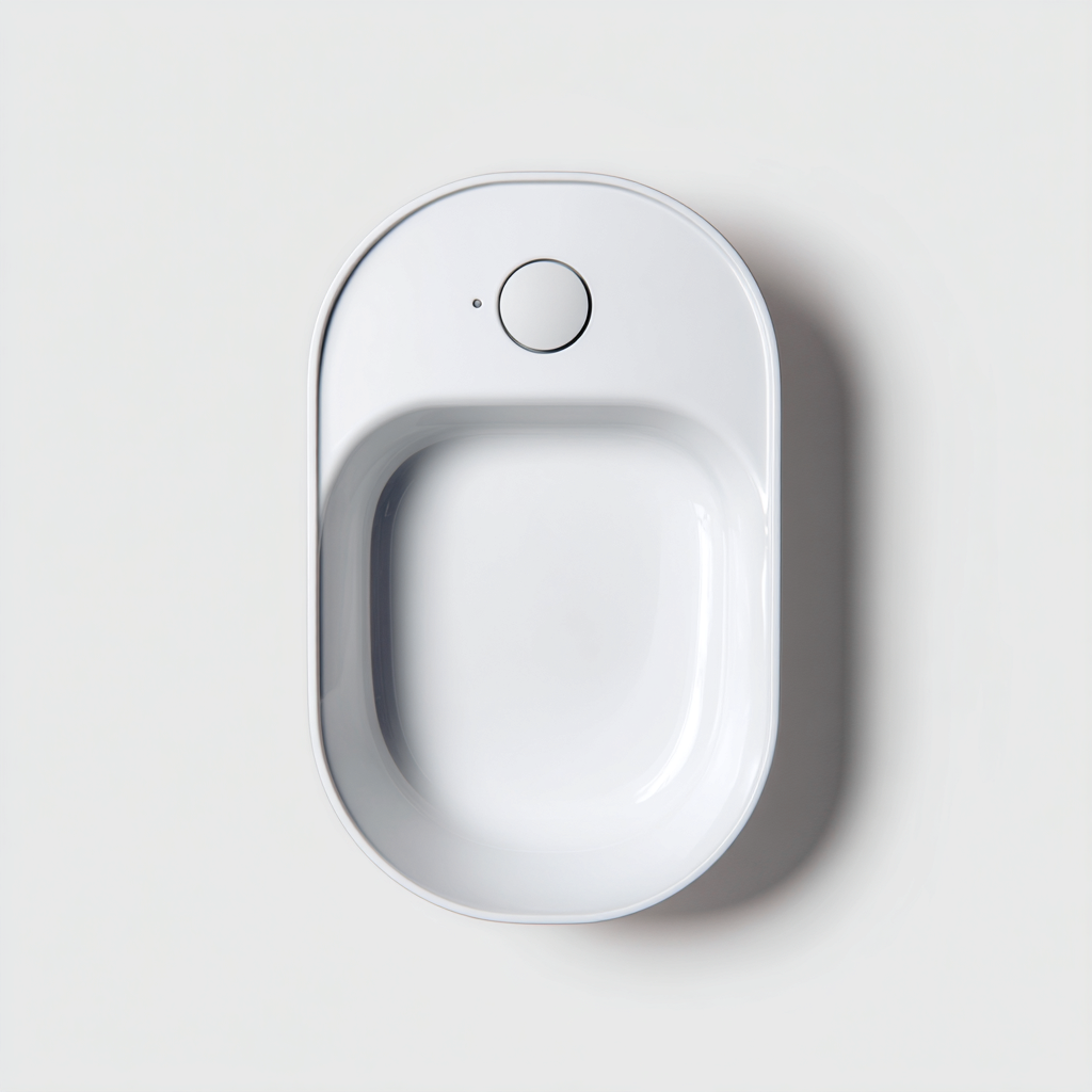 Lavabo in ceramica 48x38x18 cm - bianco - design moderno per bagno-Nestgetnest