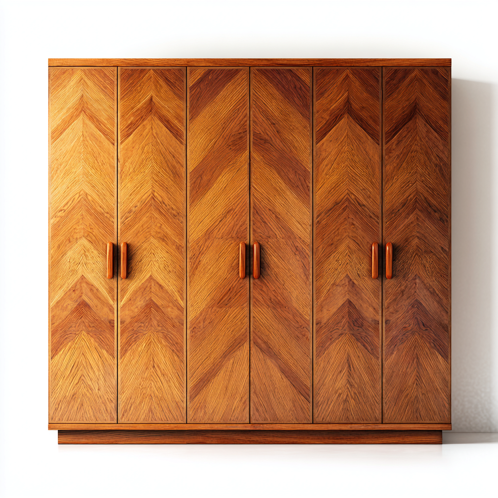 Armadio in legno 240x60x200 cm - marrone - design classico per camera-Nestgetnest