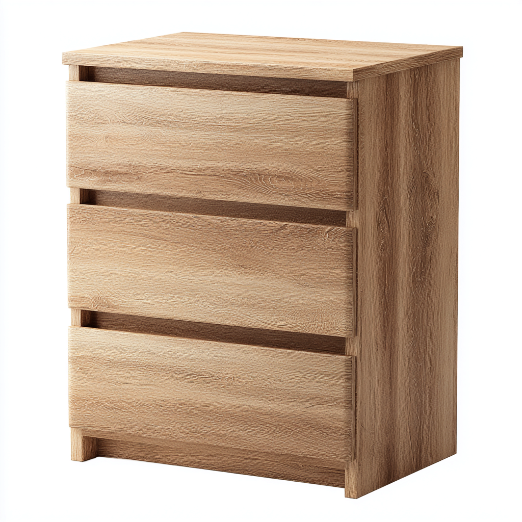 Cassettiera in legno 60x40x80 cm - marrone - per camera da letto - design moderno-Nestgetnest