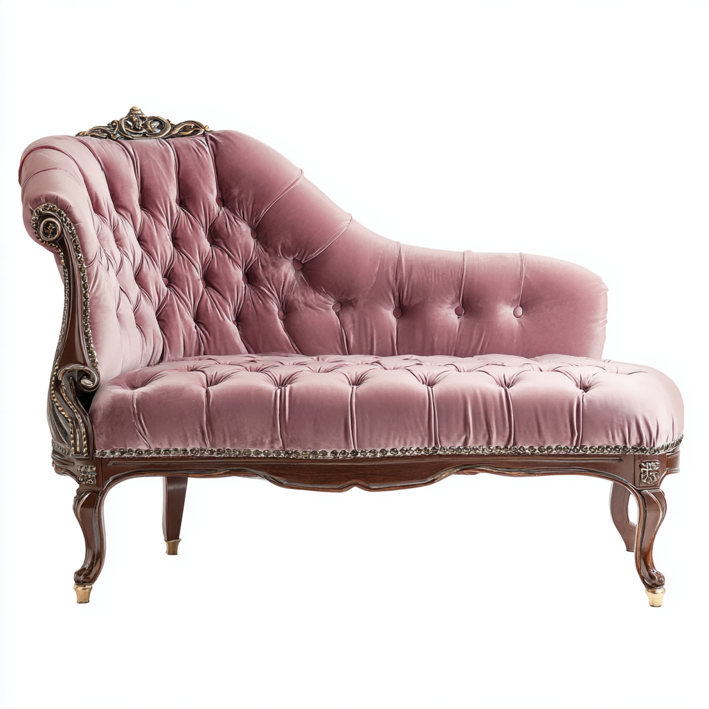 Chaise longue imbottita in velluto 160x65x85 cm - rosa - stile classico per soggiorno-Nestgetnest