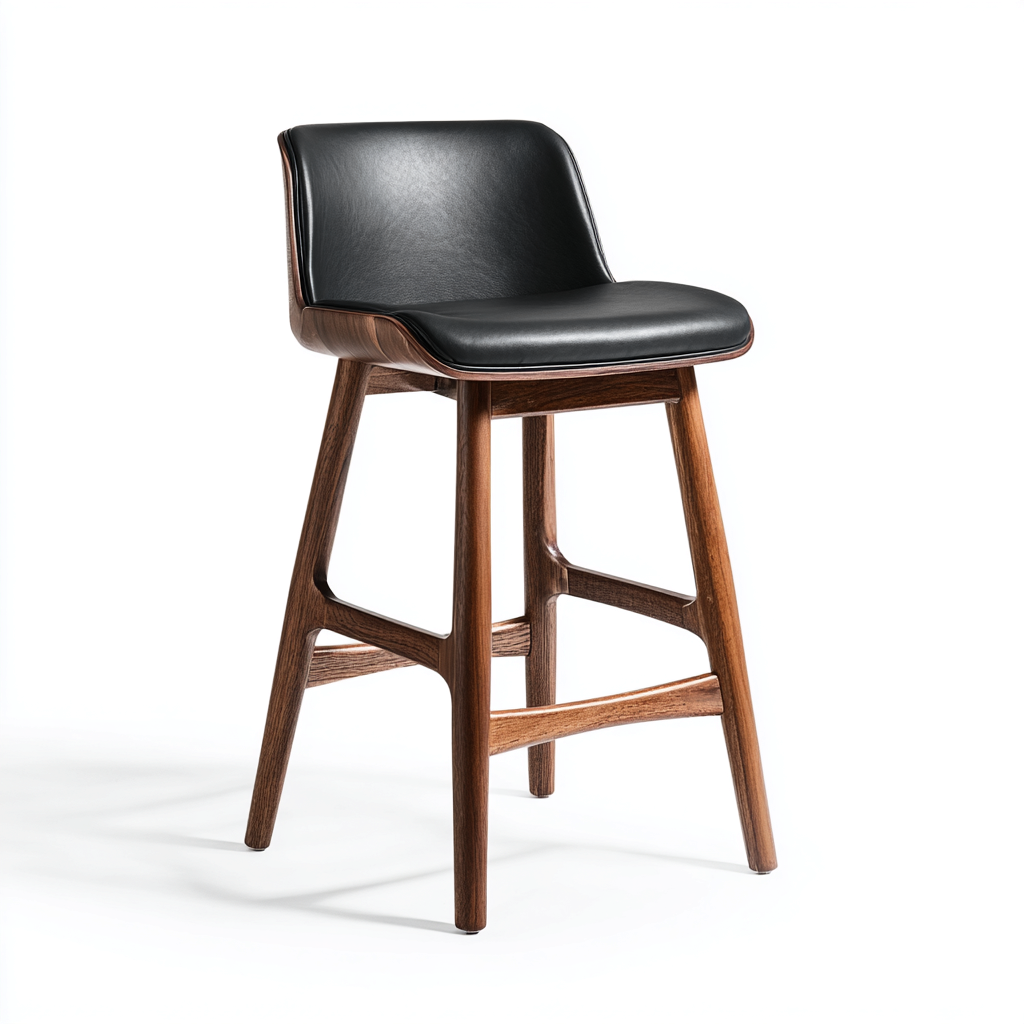 Sgabello da bar con schienale 44x46x80 cm - design ergonomico - stile moderno per cucina e bancone-Nestgetnest