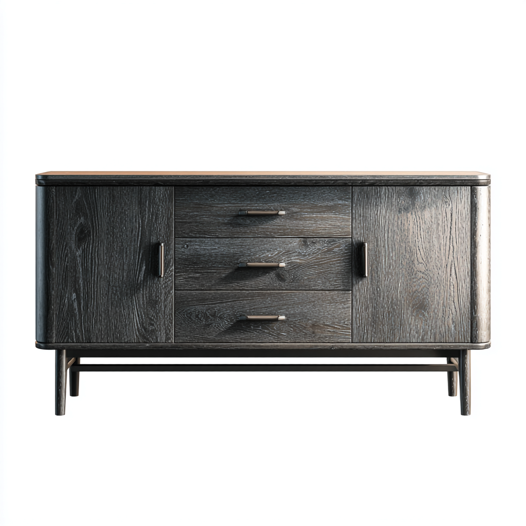 Credenza 160x45x75 cm - grigio scuro - design moderno per soggiorno-Nestgetnest