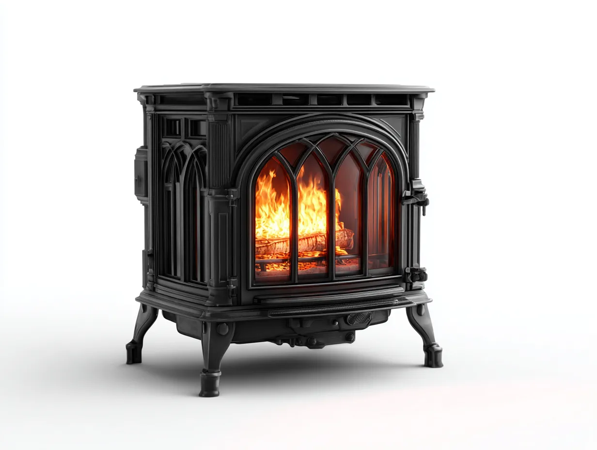 Chimenea eléctrica de pie con efecto llama 75x45x70 cm - negro - estilo clásico para salón-Craftmyloft